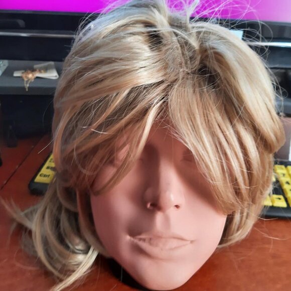 NEW ! Women 16 Inch Long Wig Curly Wavy Golden Blonde main image 6